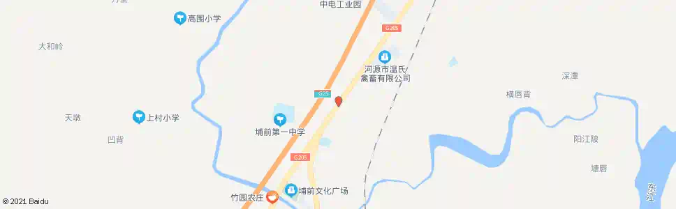 河源源城交警埔前中队_公交站地图_河源公交_妙搜公交查询2025