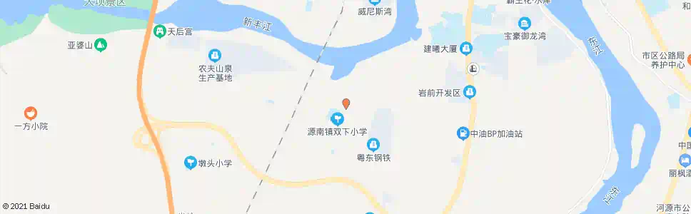 河源双下小学_公交站地图_河源公交_妙搜公交查询2025