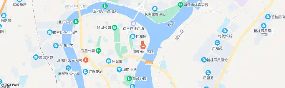 河源市中医院北门_公交站地图_河源公交_妙搜公交查询2025