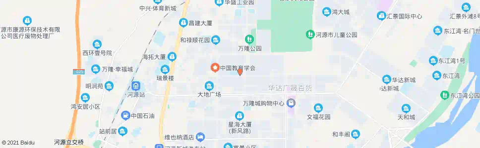 河源市二中_公交站地图_河源公交_妙搜公交查询2025