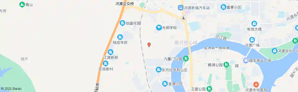 河源新江市场_公交站地图_河源公交_妙搜公交查询2025