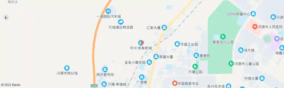 河源中兴绿丰公司_公交站地图_河源公交_妙搜公交查询2025