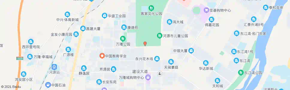 河源客家公园(北)_公交站地图_河源公交_妙搜公交查询2025