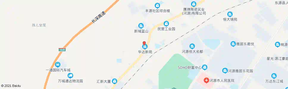 河源明源华庭_公交站地图_河源公交_妙搜公交查询2025