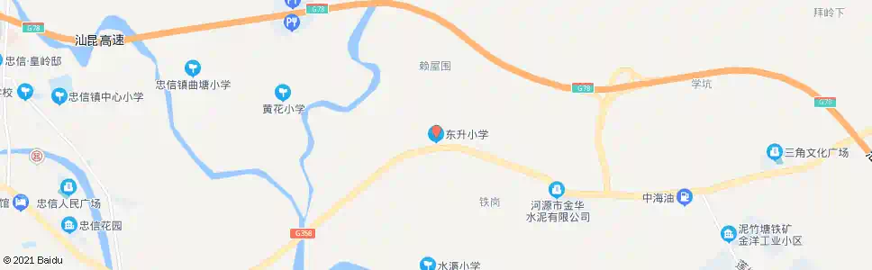 河源东升学校_公交站地图_河源公交_妙搜公交查询2025
