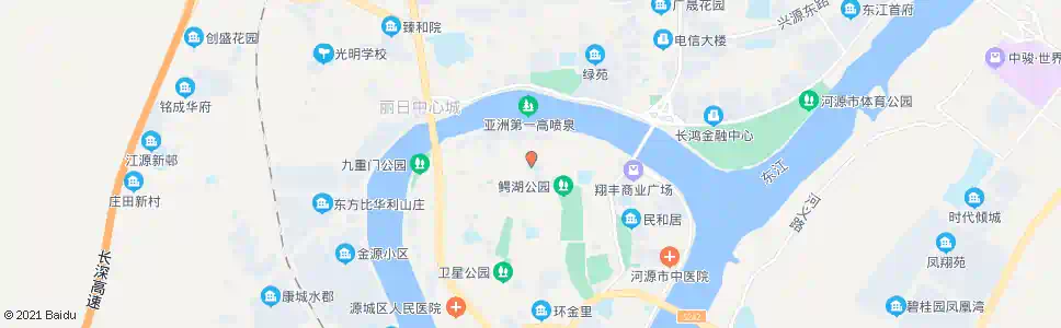 河源上角中心街路口_公交站地图_河源公交_妙搜公交查询2025
