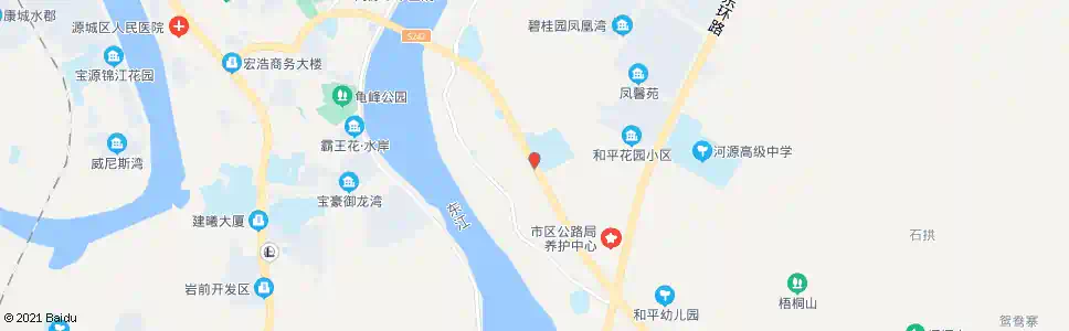 河源源城外国语学校_公交站地图_河源公交_妙搜公交查询2025