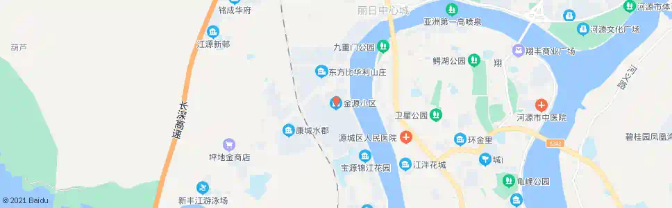 河源金源小区_公交站地图_河源公交_妙搜公交查询2025