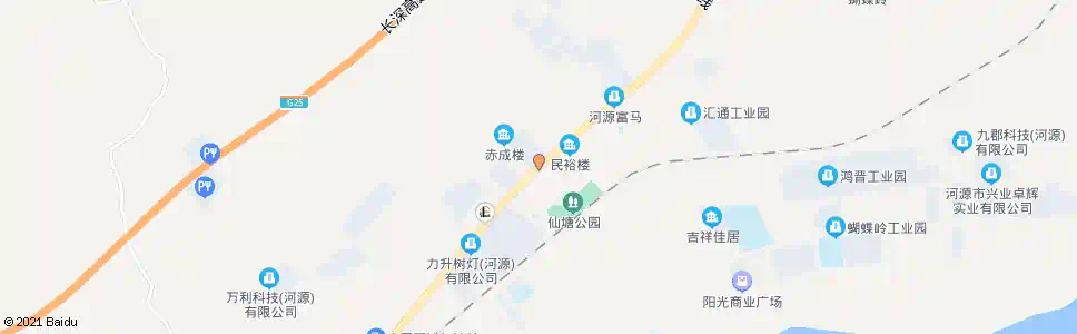河源仙塘市场(南)_公交站地图_河源公交_妙搜公交查询2025