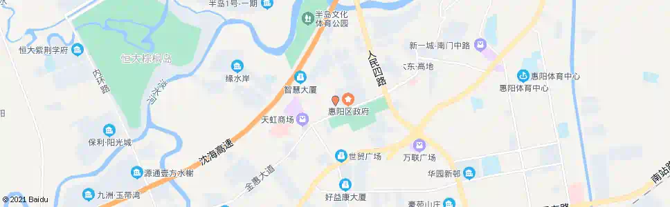 惠州图书馆(意生广场)_公交站地图_惠州公交_妙搜公交查询2025