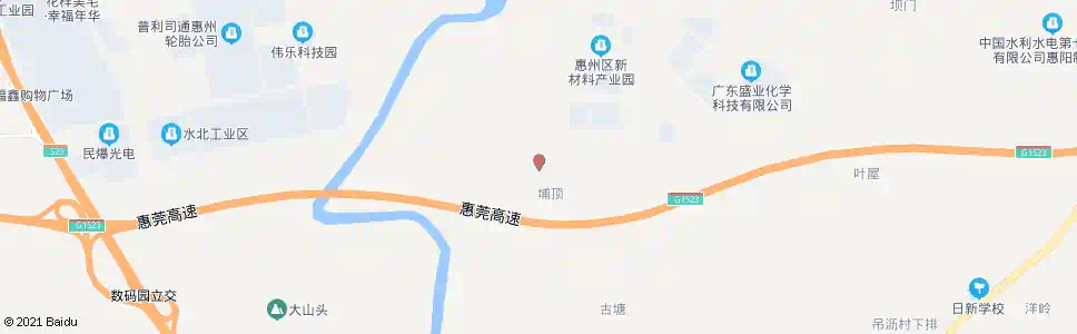 惠州福地市场_公交站地图_惠州公交_妙搜公交查询2025