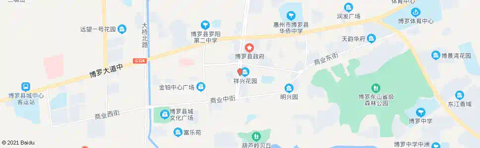 惠州祥兴花园_公交站地图_惠州公交_妙搜公交查询2025