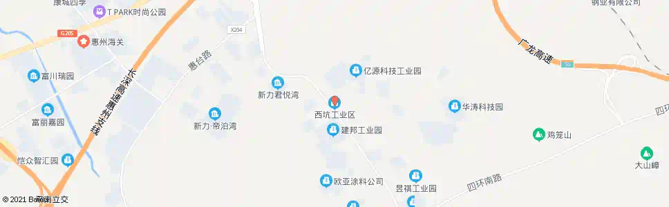 惠州西坑工业区_公交站地图_惠州公交_妙搜公交查询2025