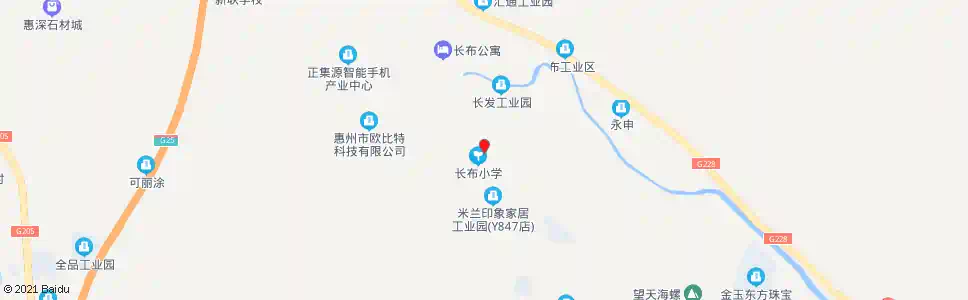 惠州长布小学_公交站地图_惠州公交_妙搜公交查询2025