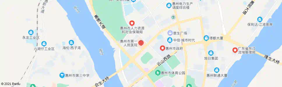 惠州市第一人民医院_公交站地图_惠州公交_妙搜公交查询2025