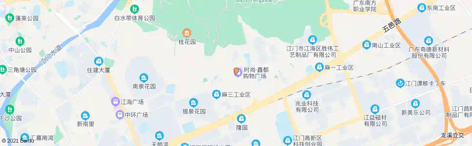 江门麻园商业街_公交站地图_江门公交_妙搜公交查询2025