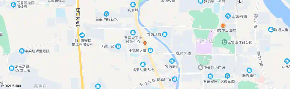 江门全球通大厦_公交站地图_江门公交_妙搜公交查询2025