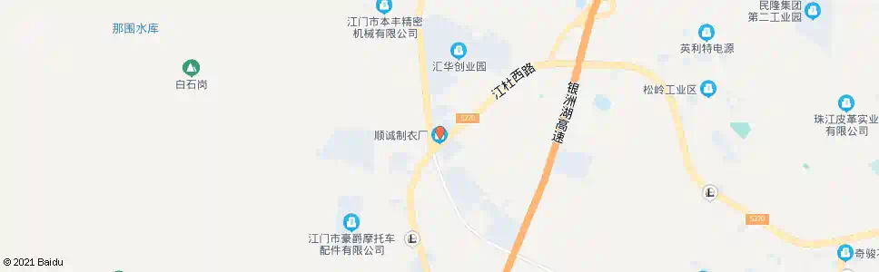 江门川溪制衣厂上落站_公交站地图_江门公交_妙搜公交查询2025