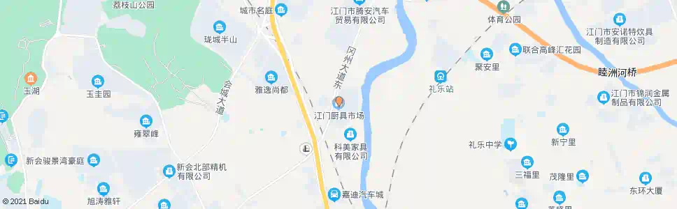 江门厨具市场_公交站地图_江门公交_妙搜公交查询2025