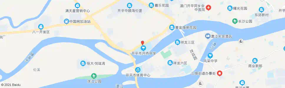 江门开侨中学站_公交站地图_江门公交_妙搜公交查询2025