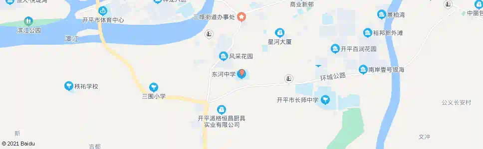 江门东河中学站_公交站地图_江门公交_妙搜公交查询2025