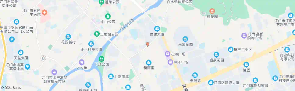 江门新中大道_公交站地图_江门公交_妙搜公交查询2025