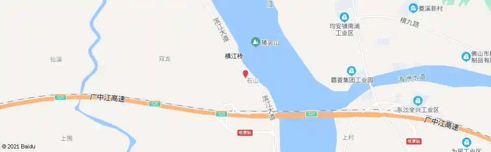 江门石山村北_公交站地图_江门公交_妙搜公交查询2025