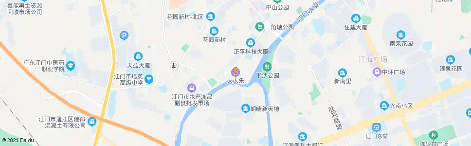 江门江门人人乐_公交站地图_江门公交_妙搜公交查询2025