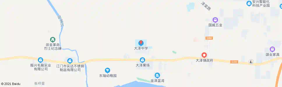 江门大泽中学_公交站地图_江门公交_妙搜公交查询2025