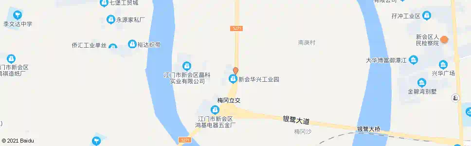 江门华兴工业园1_公交站地图_江门公交_妙搜公交查询2025