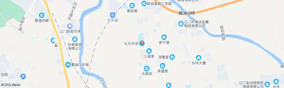 江门礼乐中学_公交站地图_江门公交_妙搜公交查询2025