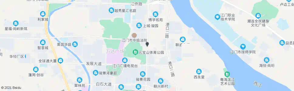 江门青少年宫1_公交站地图_江门公交_妙搜公交查询2025