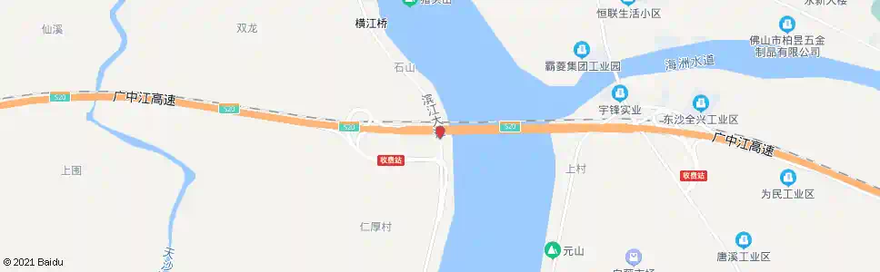 江门石山村南_公交站地图_江门公交_妙搜公交查询2025