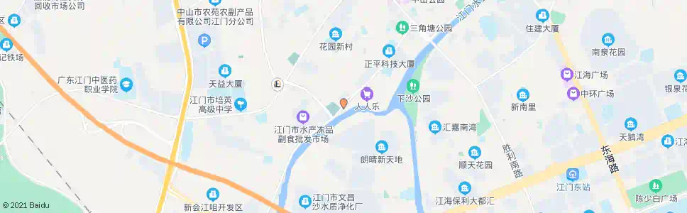 江门白沙公园站(2)_公交站地图_江门公交_妙搜公交查询2025