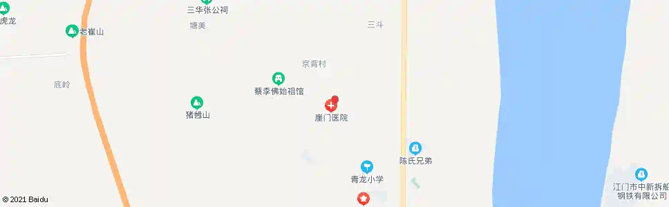 江门崖门医院_公交站地图_江门公交_妙搜公交查询2025