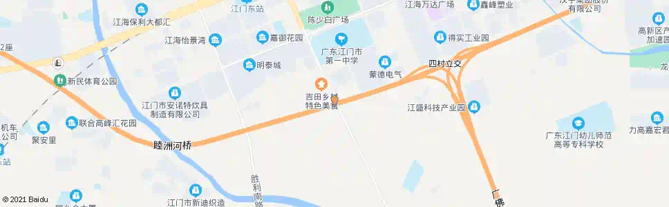 江门百安路跨线桥_公交站地图_江门公交_妙搜公交查询2025