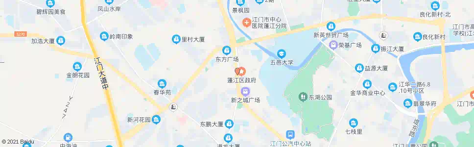 江门蓬江区府_公交站地图_江门公交_妙搜公交查询2025