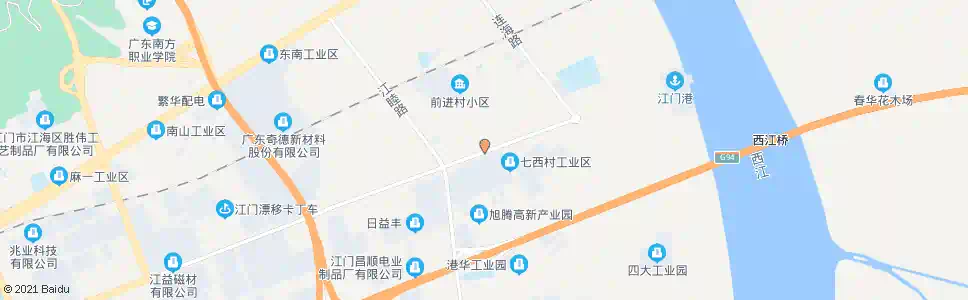 江门七西村(江睦路)_公交站地图_江门公交_妙搜公交查询2025