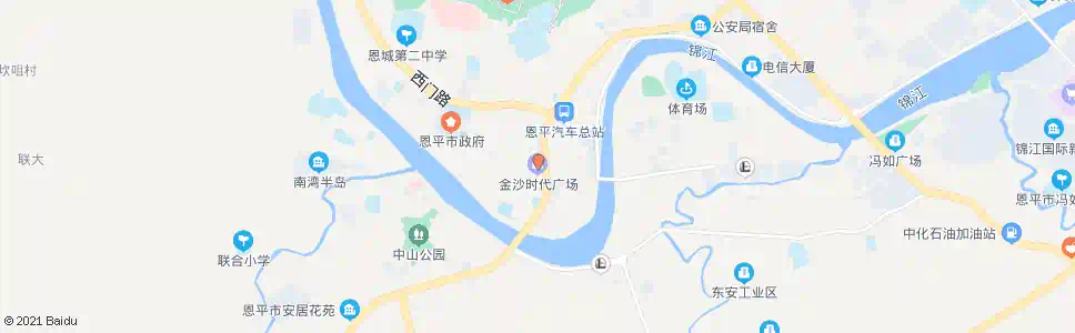 江门金沙广场2_公交站地图_江门公交_妙搜公交查询2025