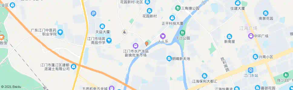 江门公园西_公交站地图_江门公交_妙搜公交查询2025