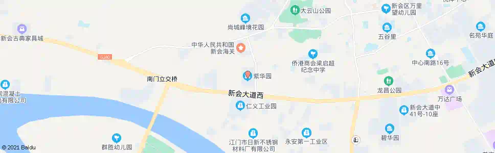 江门紫华园_公交站地图_江门公交_妙搜公交查询2025