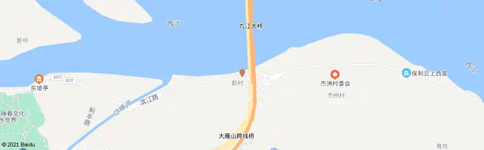 江门九江桥脚_公交站地图_江门公交_妙搜公交查询2025