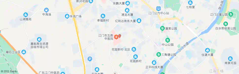 江门五邑中医院_公交站地图_江门公交_妙搜公交查询2025