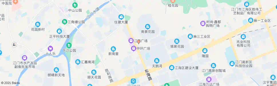 江门中环广场东_公交站地图_江门公交_妙搜公交查询2025