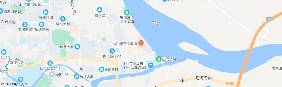 江门中心医院站_公交站地图_江门公交_妙搜公交查询2025