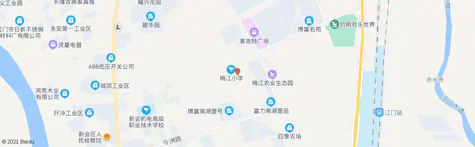 江门梅江村1_公交站地图_江门公交_妙搜公交查询2025
