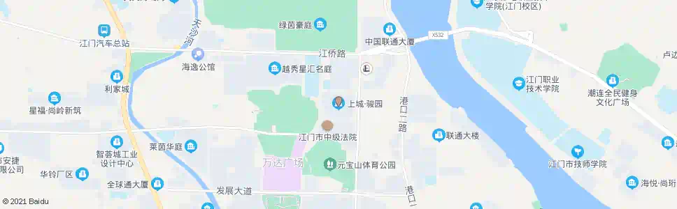 江门上城骏园_公交站地图_江门公交_妙搜公交查询2025