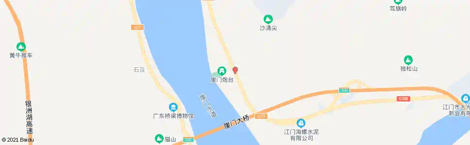 江门古炮台_公交站地图_江门公交_妙搜公交查询2025