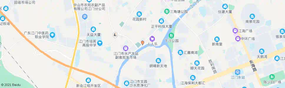 江门白沙公园站2_公交站地图_江门公交_妙搜公交查询2025