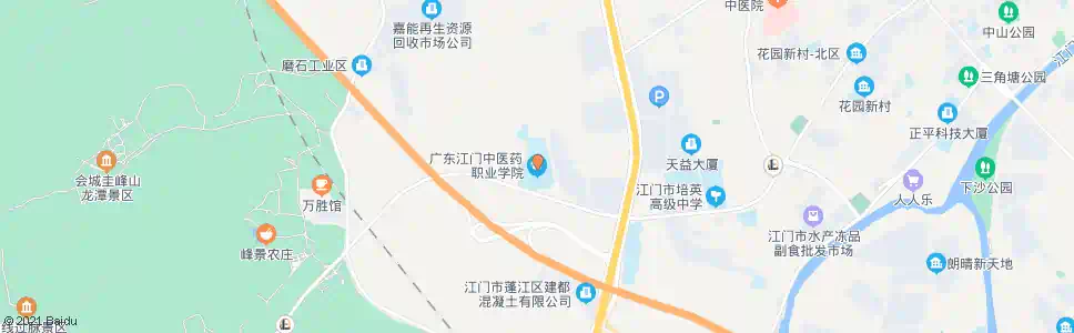 江门中医药学校_公交站地图_江门公交_妙搜公交查询2025